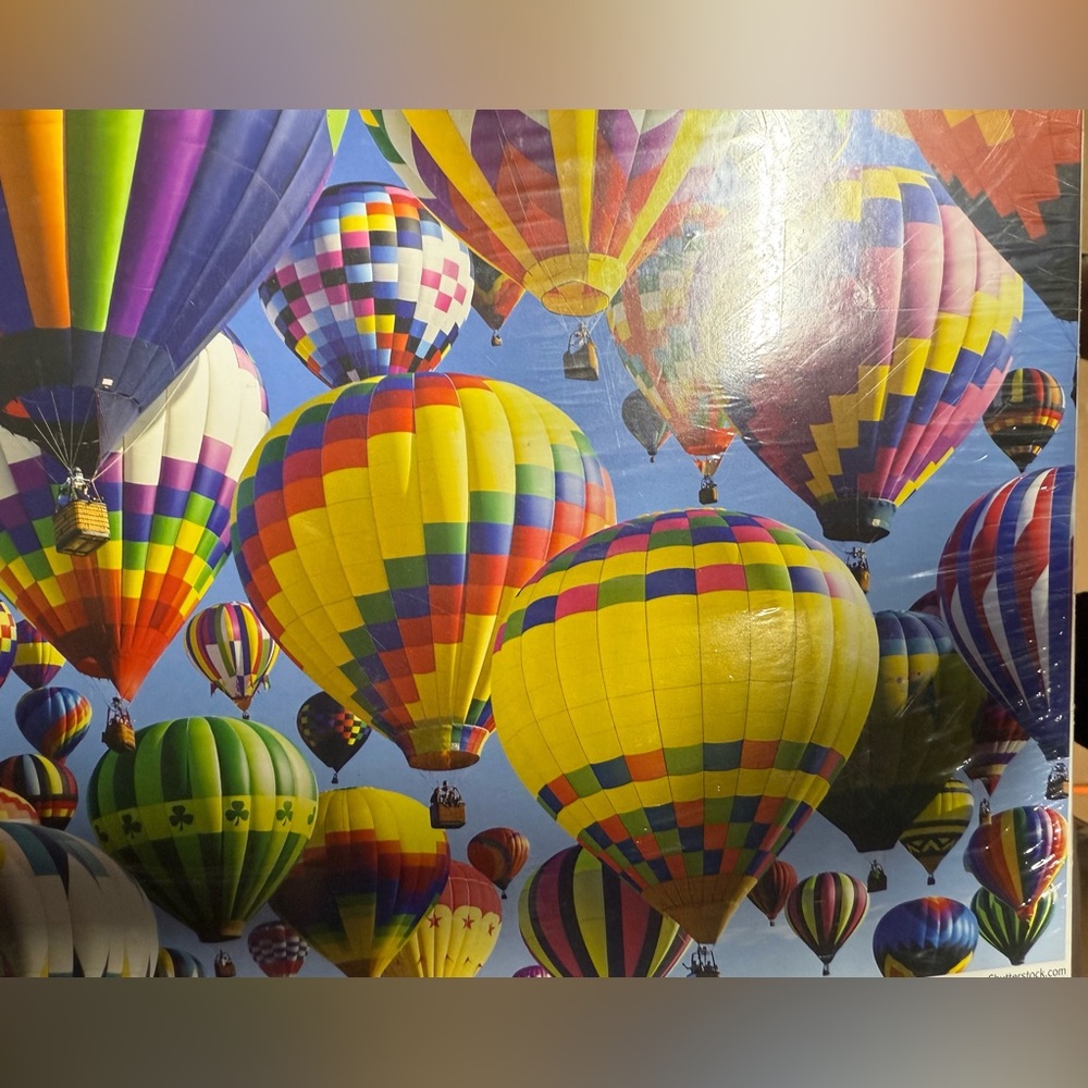 Puzzle Bundle 3 Colorful 1000-Piece Jigsaw Puzzles Donuts,  Air Balloons & Atlas